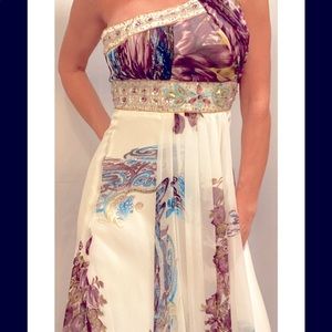 Embellished long flowy dress